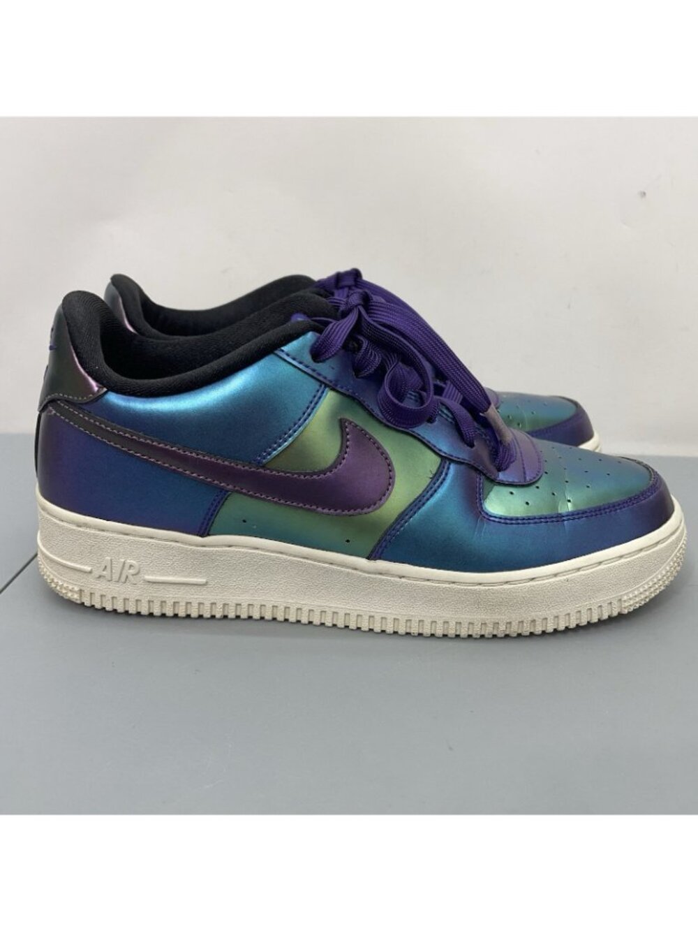 Nike AF1‎ Air Force 1 Low LV8 GS Sneakers Athletic Purple Neptune Green Kids 7